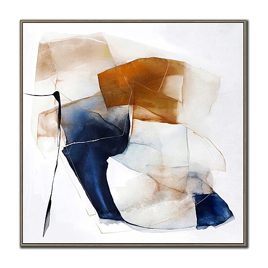 Streamline Art Geometric Musing I Hand Embellished Canvas Art