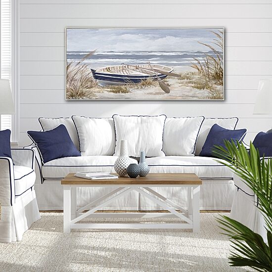 Streamline Art Morning Paddle Hand Embellished Canvas Art