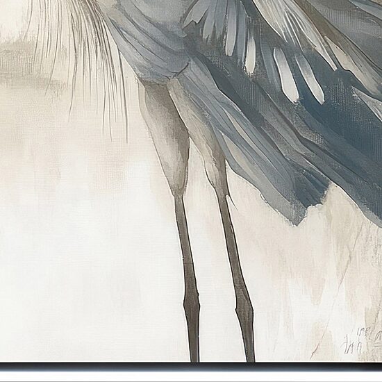 Streamline Art Feathers On Water Ii Hand Embellished Canvas Art