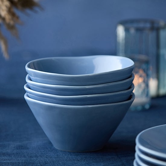 Certified International Cloudy Sky 4-pc. Stoneware Ice Cream Bowl