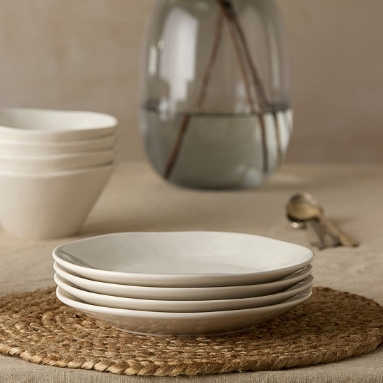 Certified International Linen Cream 4-pc. Stoneware Salad Plate