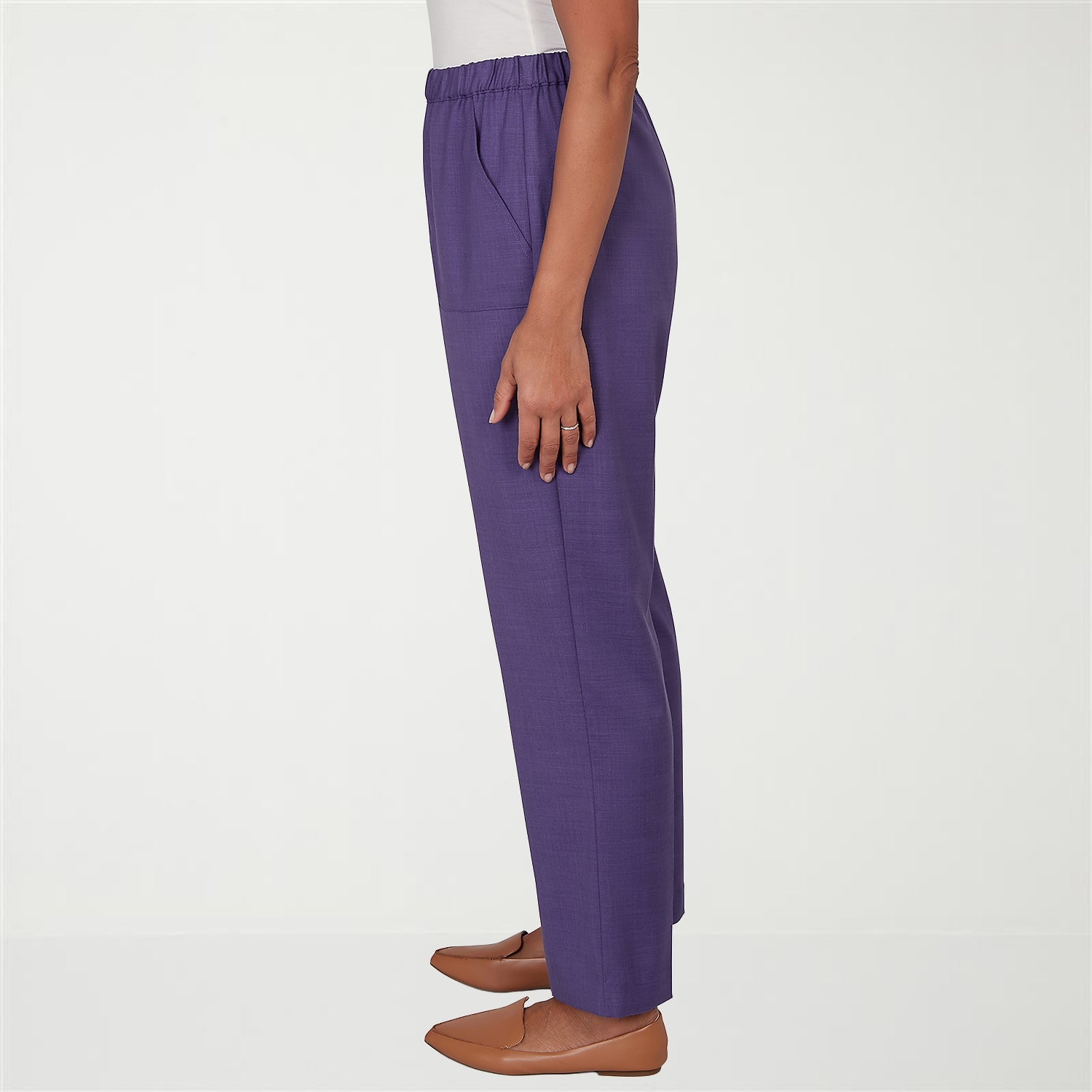 Alfred Dunner Grand Bazaar Womens Straight Mid Rise Pull-On Pant