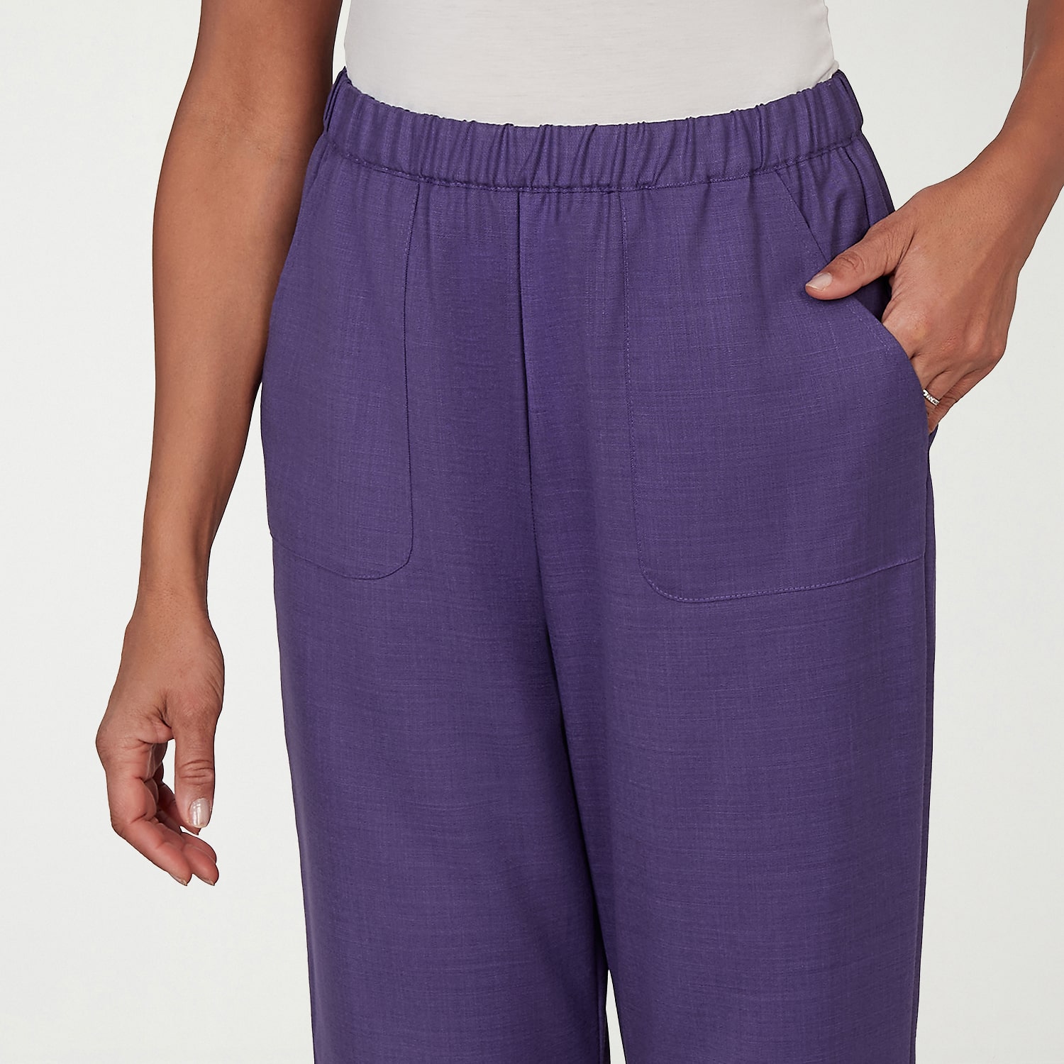 Alfred Dunner Grand Bazaar Womens Straight Mid Rise Pull-On Pant