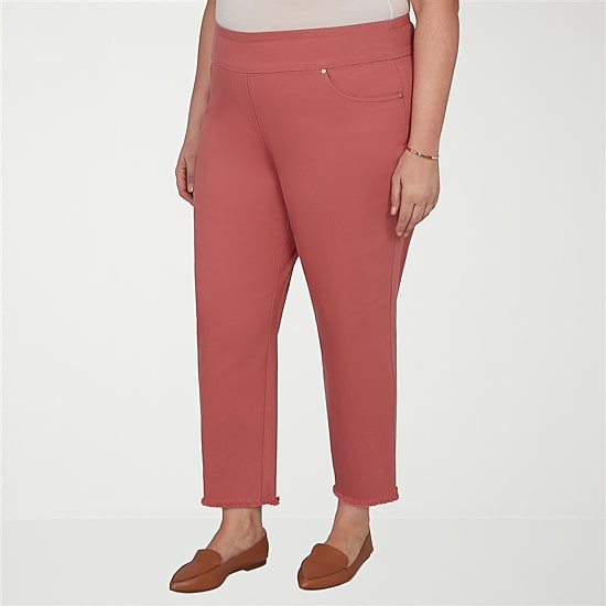 Alfred Dunner Camden Market Womens Ankle Mid Rise Ankle Pant