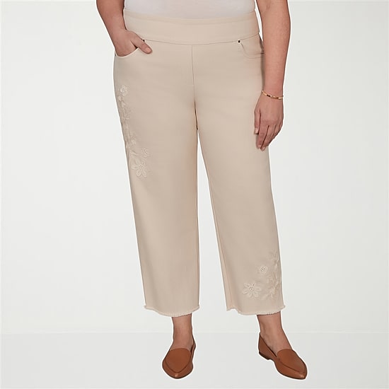 Alfred Dunner Camden Market Womens Ankle Mid Rise Ankle Pant