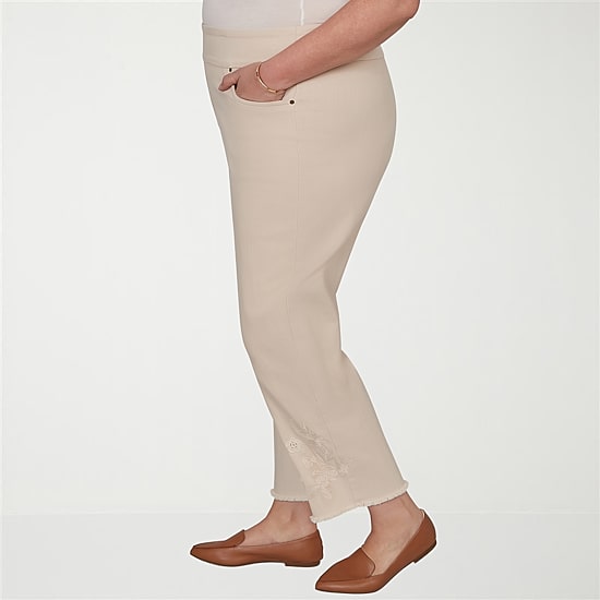Alfred Dunner Camden Market Womens Ankle Mid Rise Ankle Pant