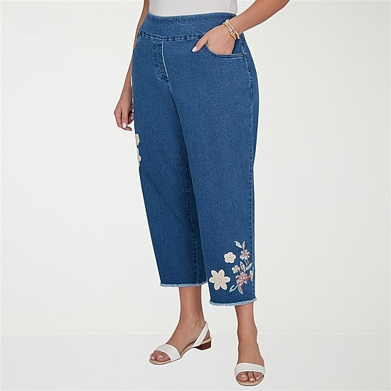 Alfred Dunner Camden Market Womens Ankle Mid Rise Ankle Pant
