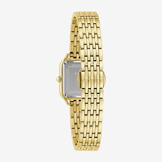 Bulova Womens Gold Tone Stainless Steel Bracelet Watch 97l191