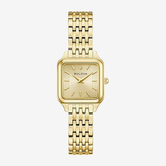 Bulova Womens Gold Tone Stainless Steel Bracelet Watch 97l191