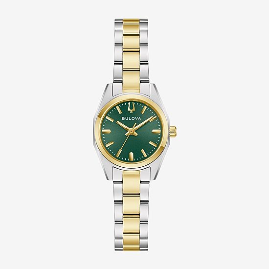 Bulova Womens Two Tone Stainless Steel Bracelet Watch 98l329