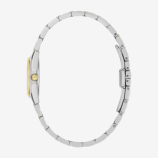 Bulova Womens Two Tone Stainless Steel Bracelet Watch 98l329