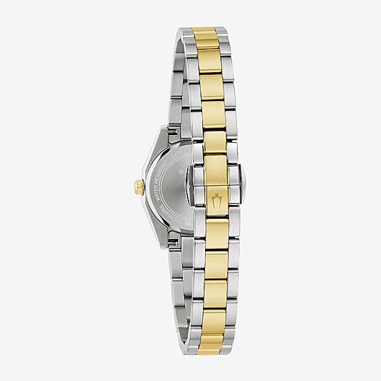 Bulova Womens Two Tone Stainless Steel Bracelet Watch 98l331