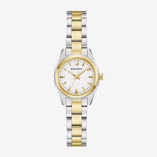 Bulova Womens Two Tone Stainless Steel Bracelet Watch 98l331