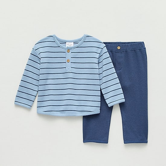 Okie Dokie Baby Boys Waffle 2-pc. Pant Set