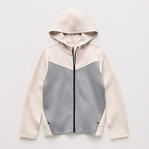 Xersion Little & Big Kid Boys Long Sleeve Zipper Active Hoodie In Beige
