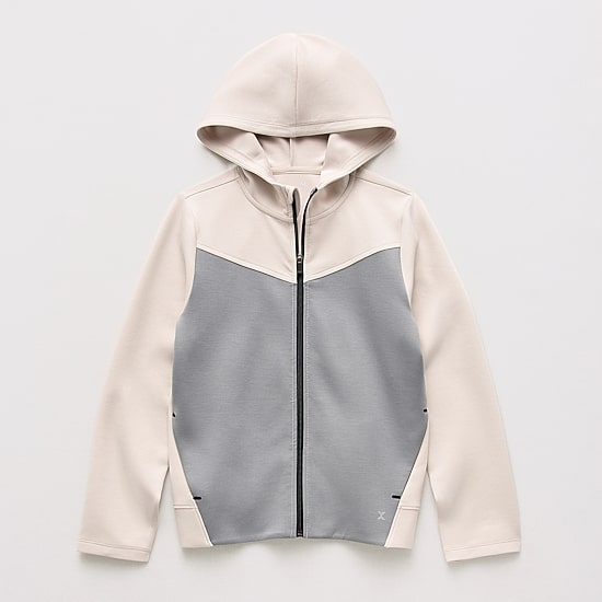 Xersion Double Knit Little & Big Kid Boys Long Sleeve Fleece Zipper Active Hoodie