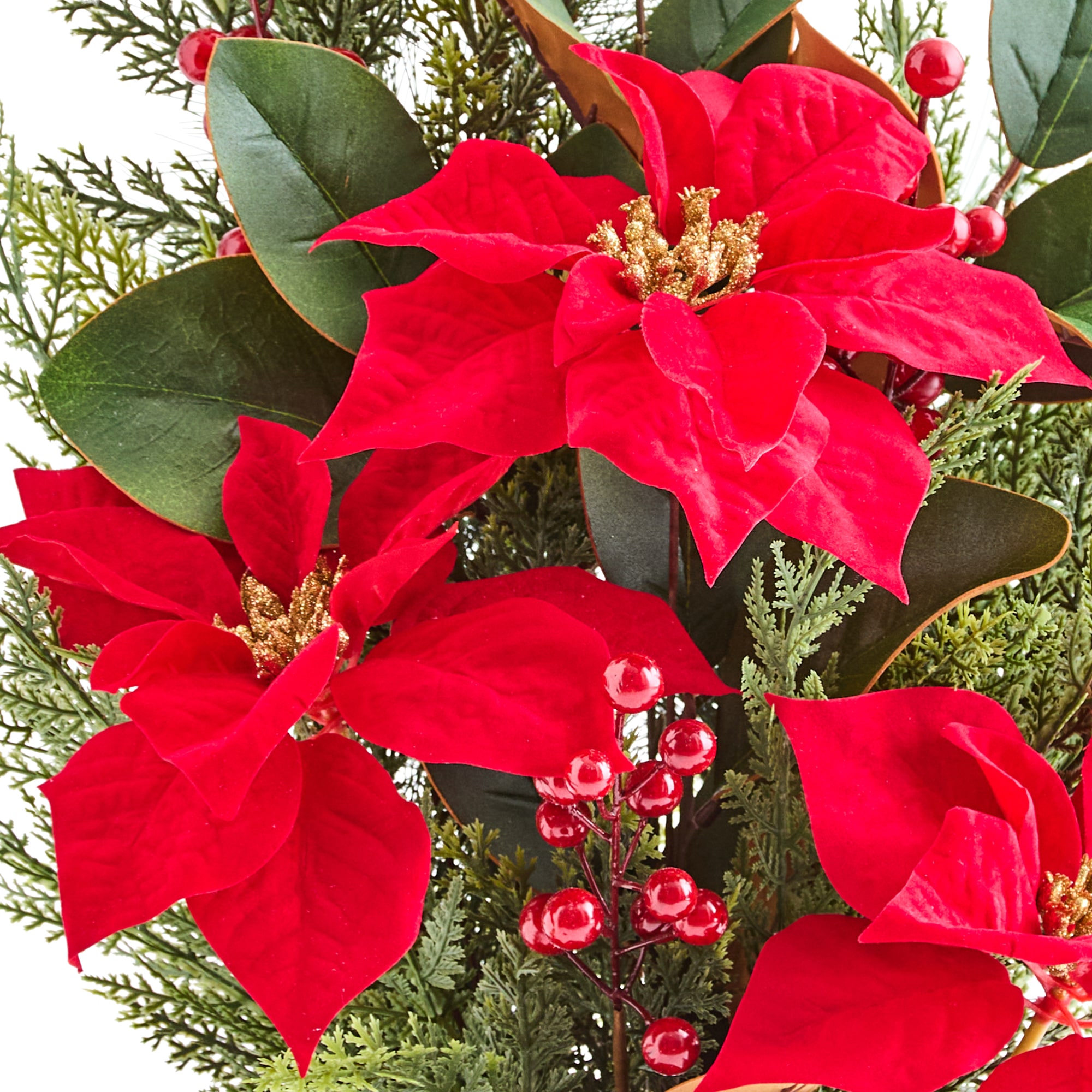North Pole Trading Co. Xl Poinsettia Floral Arrangement Floral Arrangement