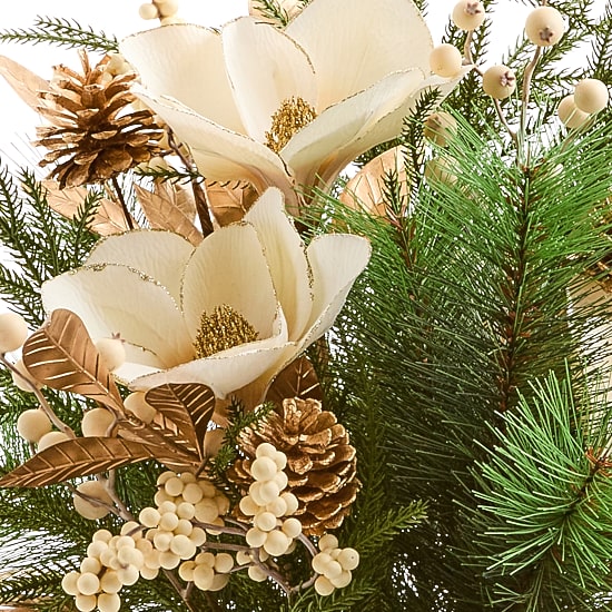 North Pole Trading Co. 30" Magnolia Floral Arrangement