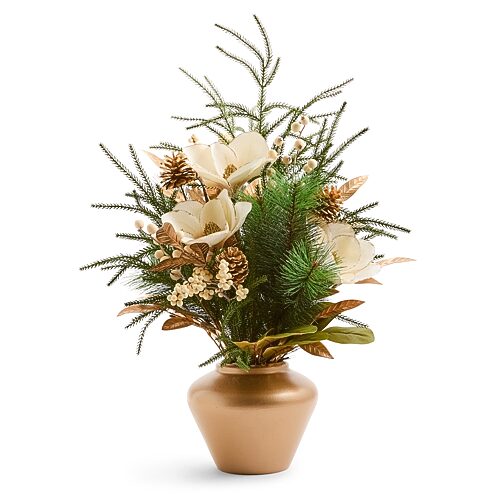 North Pole Trading Co . Xl Magnolia Floral Arrangement Floral Arrangement In Yellow