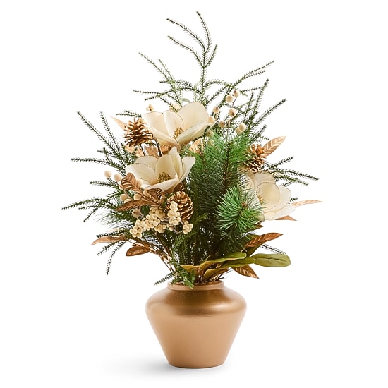 North Pole Trading Co. 30" Magnolia Floral Arrangement