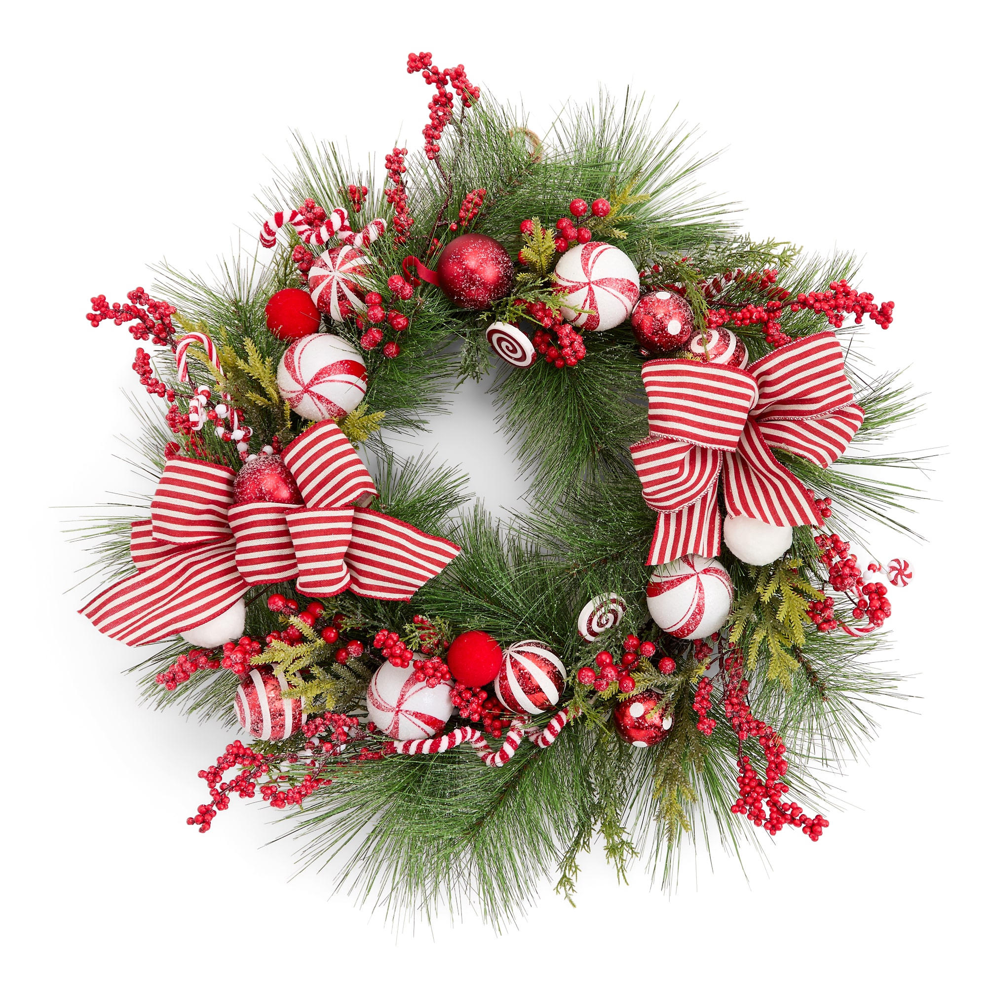 North Pole Trading Co. Candy Cane Wreath