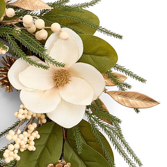 North Pole Trading Co. 22" Magnolia Wreath