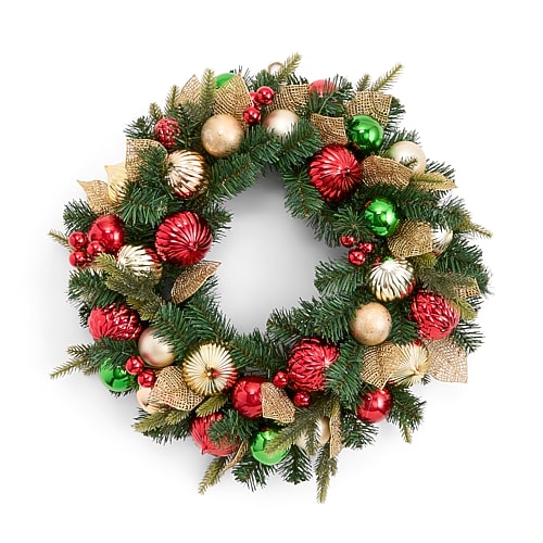 North Pole Trading Co . Multi Color Wreath Wreath In Green
