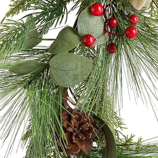 Martha Stewart 30" Led Pillar Candle Wreath