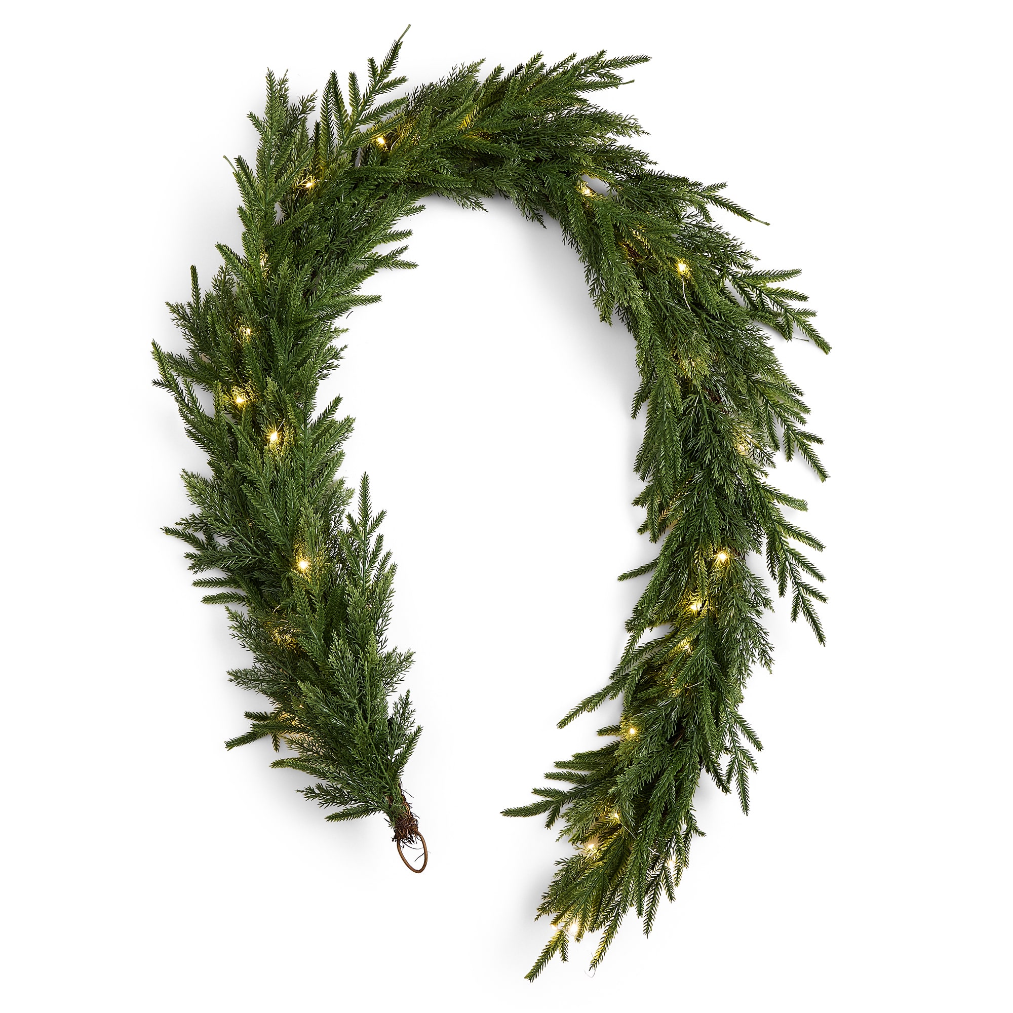 Martha Stewart 6' Led Norfolk Pine Garland Christmas Indoor Garland
