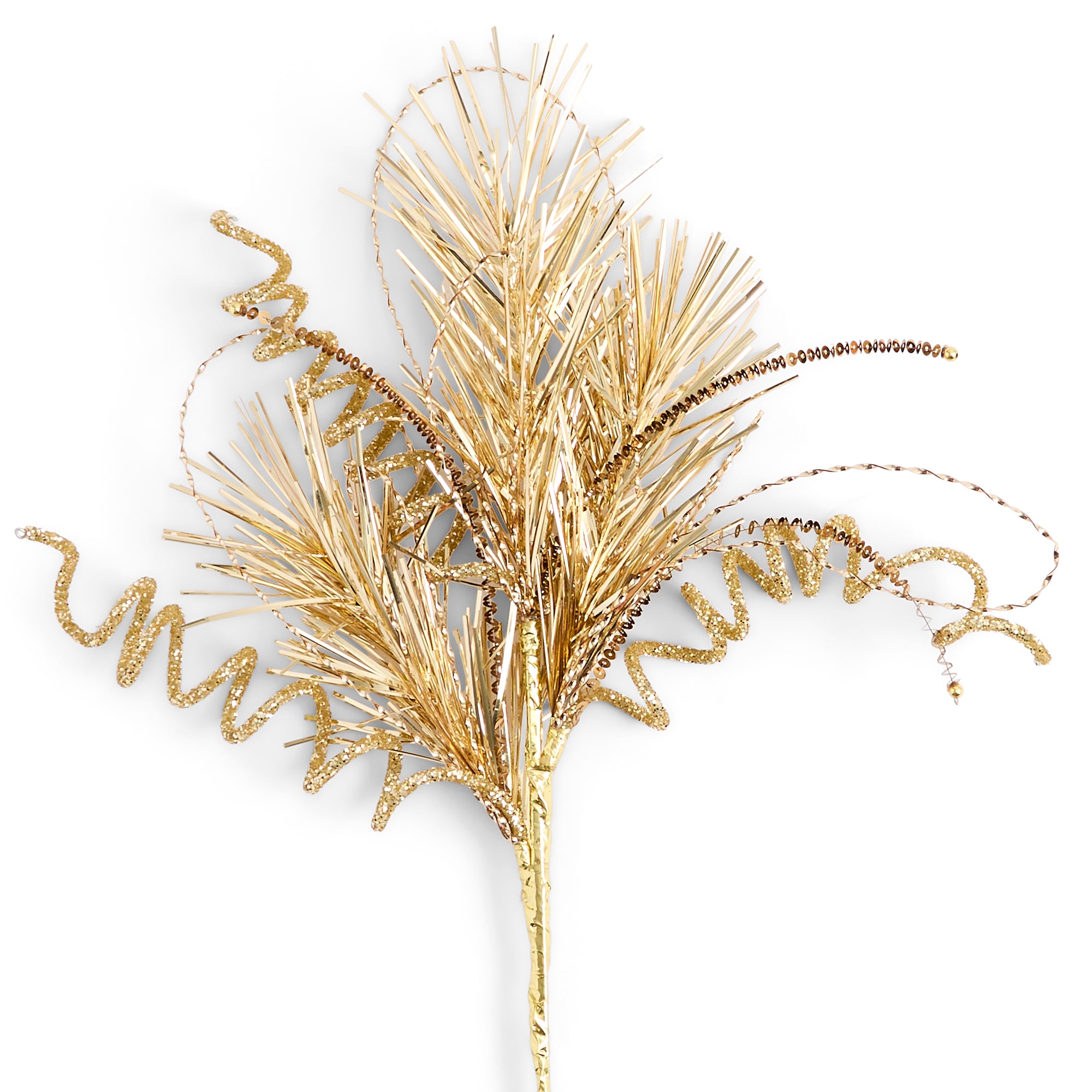 Martha Stewart Gold Tinsel Spray Pick 2-pc. Pick