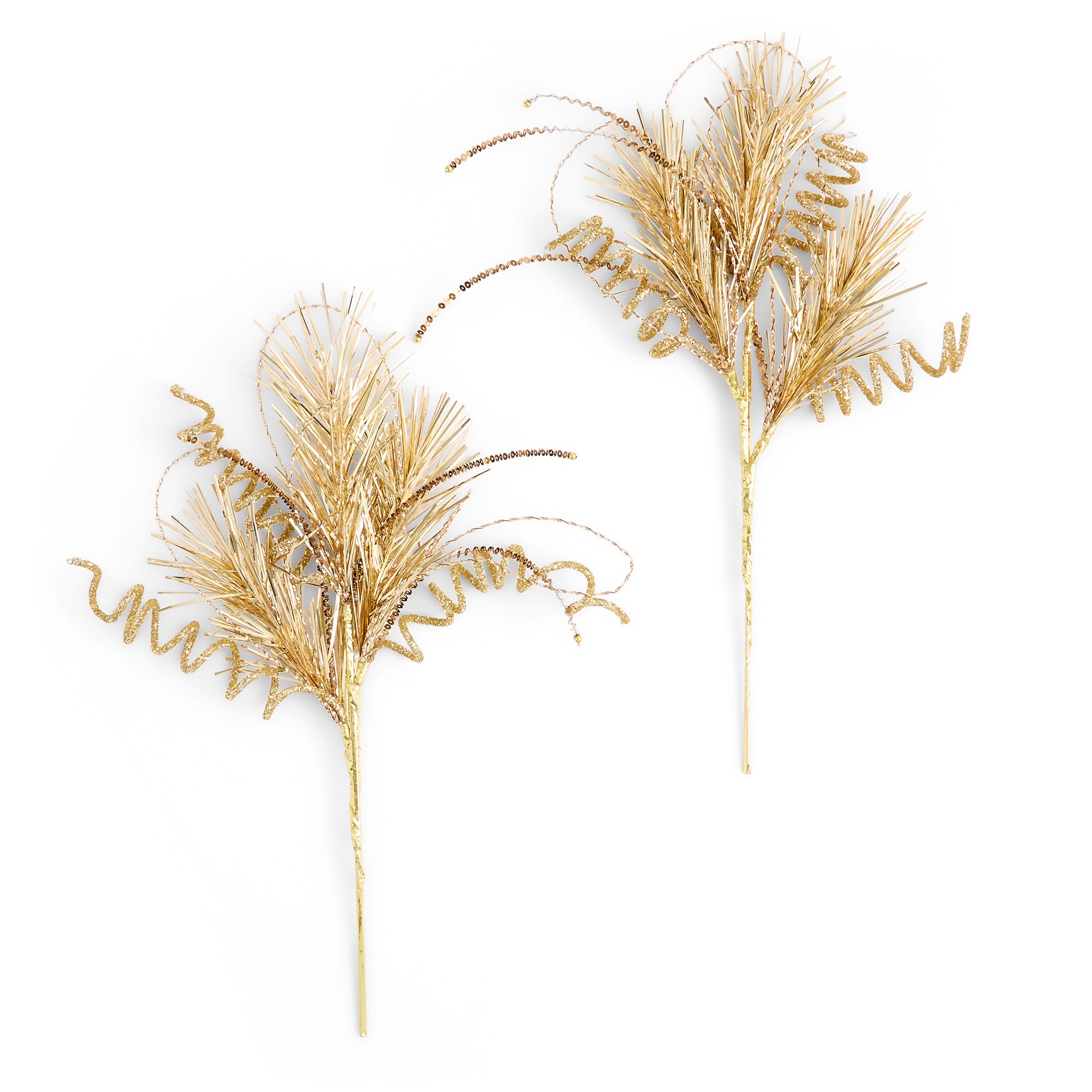 Martha Stewart Gold Tinsel Spray Pick 2-pc. Pick