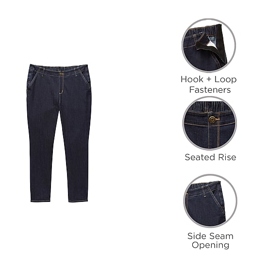 St. John's Bay Plus Adaptive "Seated" Womens Mid Rise Straight Leg Jean
