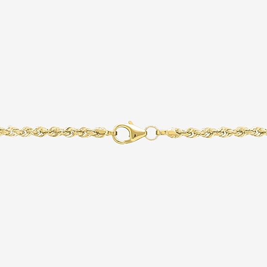 14K Yellow Gold 2.5mm Rope Chain Bracelet