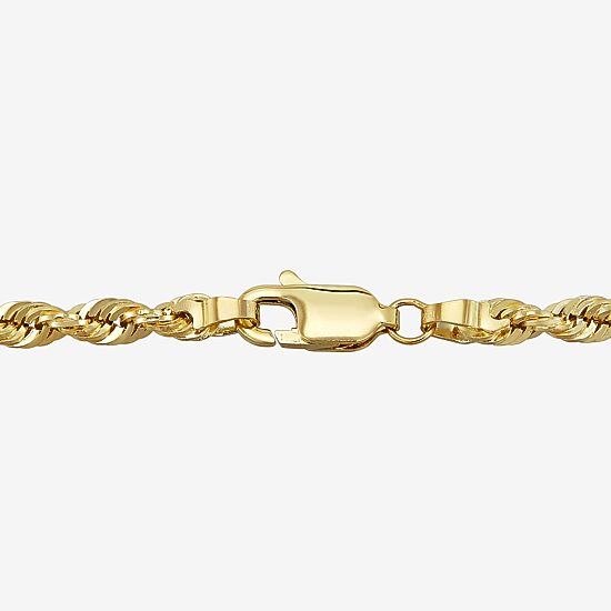 14K Yellow Gold 3mm Rope Chain Bracelet