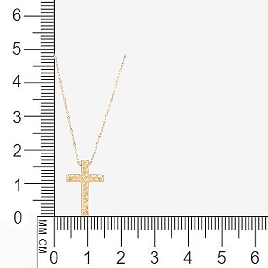 Religious Jewelry Womens 10K Gold Cross Pendant Necklace