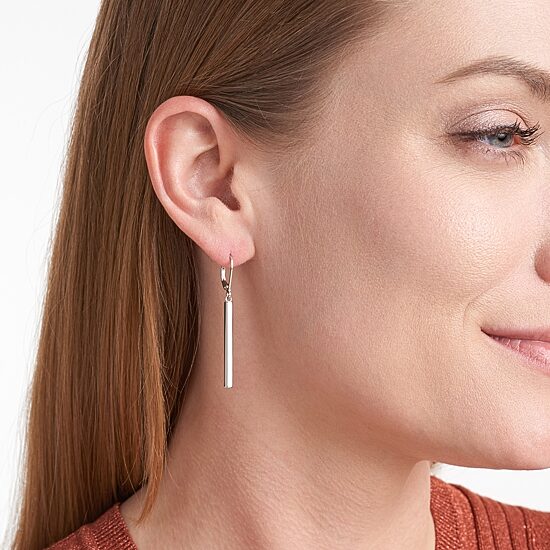 Womens Sterling Silver Drop Earrings