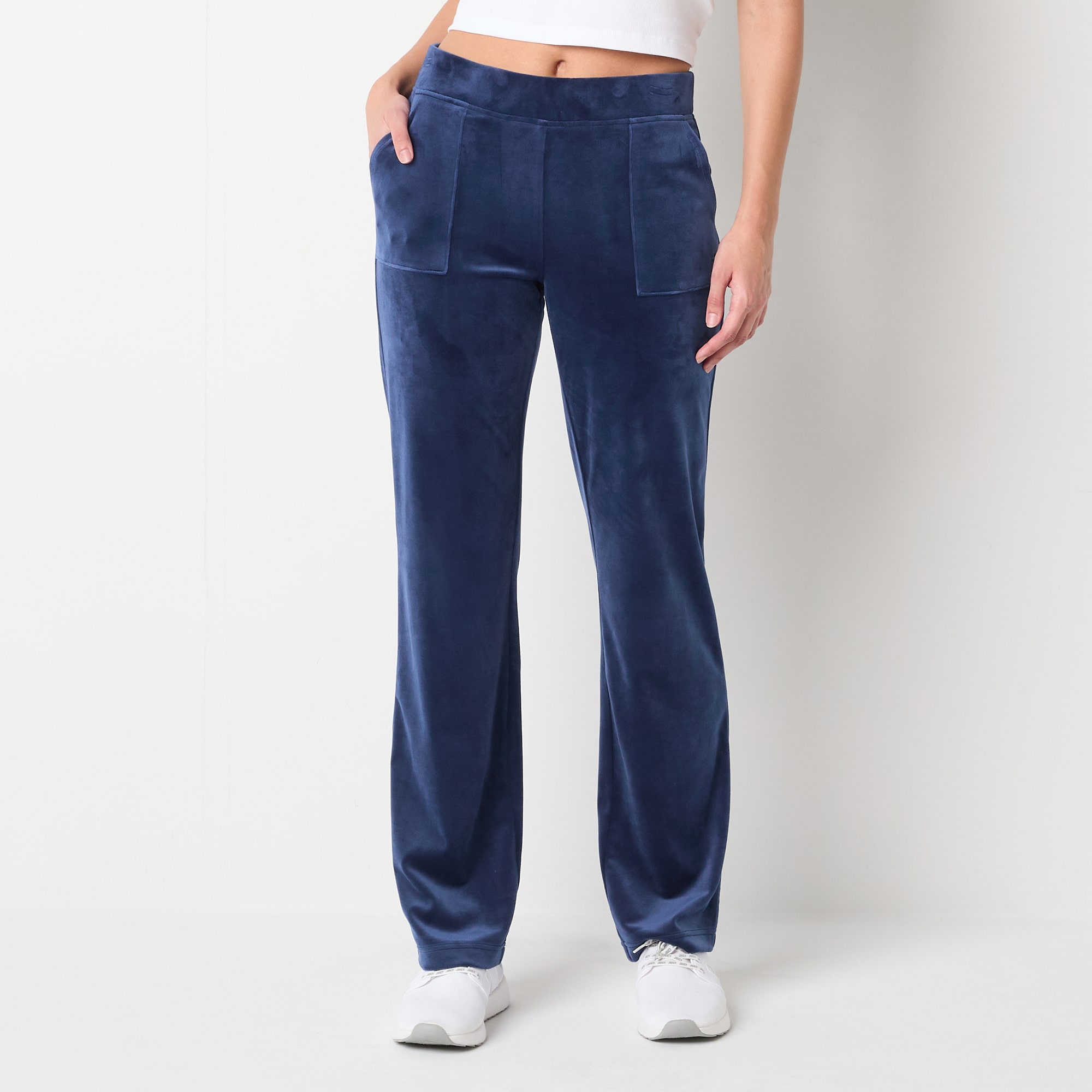 Juicy By Couture Womens Juniors Straight Mid Rise Track Pant