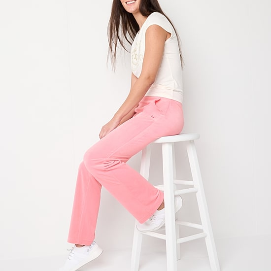 Juicy By Juicy Couture Womens Juniors Straight Mid Rise Track Pant