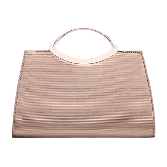 N By Nina Textured Metallic Satchel Evening Bag