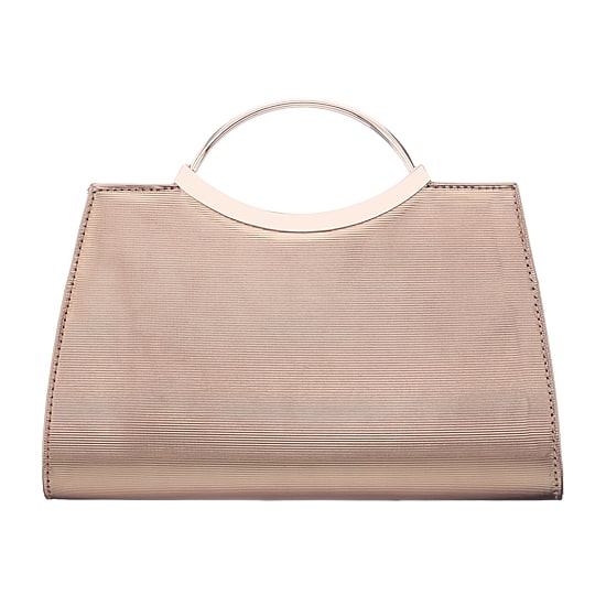 N By Nina Textured Metallic Satchel Evening Bag