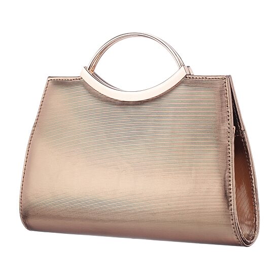 N By Nina Textured Metallic Satchel Evening Bag