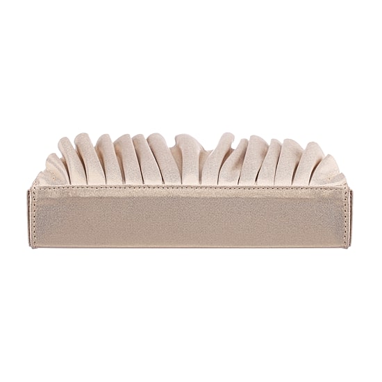 N By Nina Pleated Metallic Half Moon Clutch