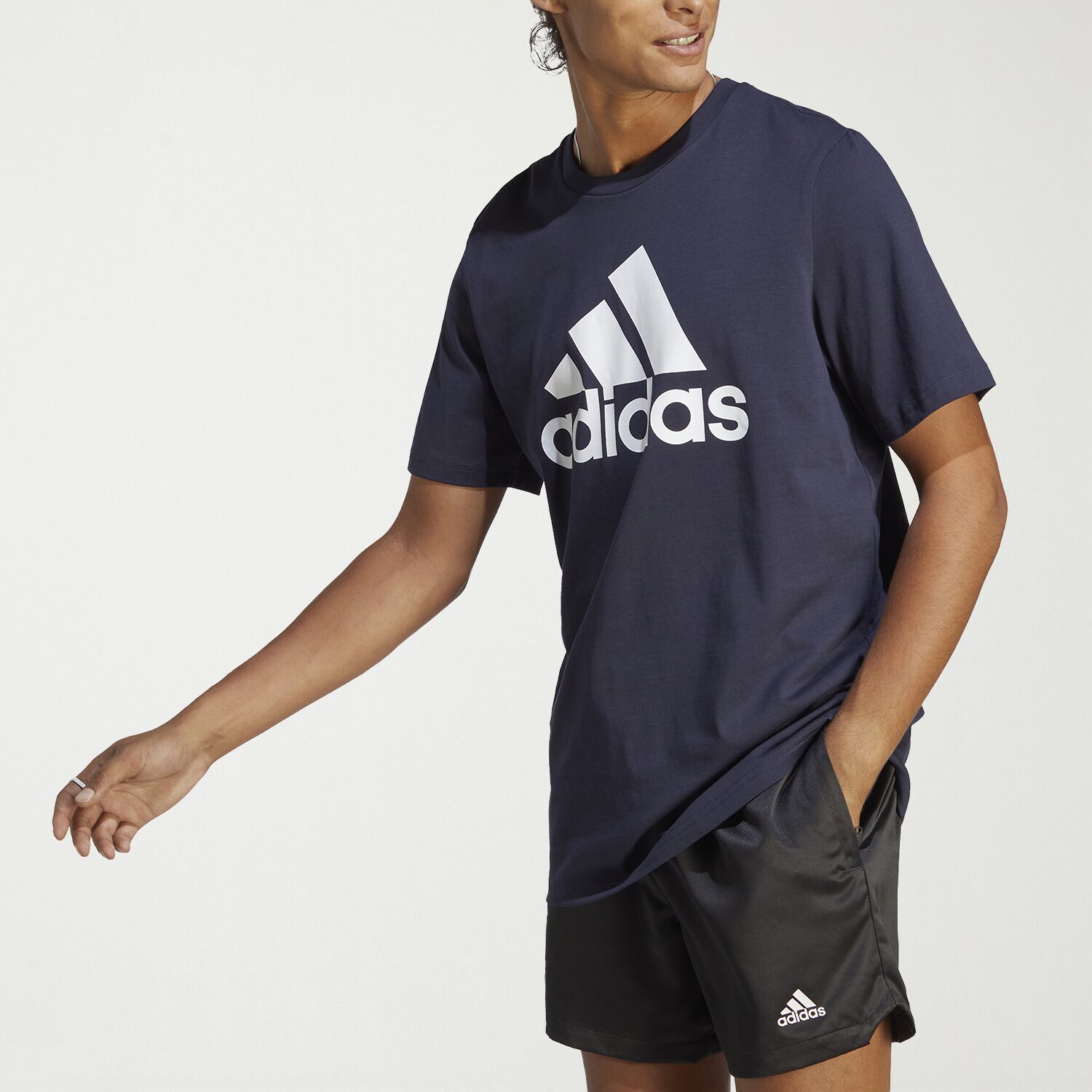 adidas Mens Crew Neck Short Sleeve Active T-Shirt