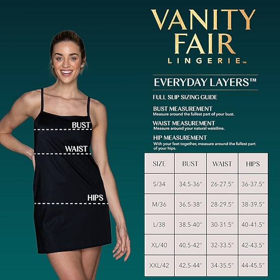 Vanity Fair® Reversible Neckline 18" Full Spinslip®  - 10158