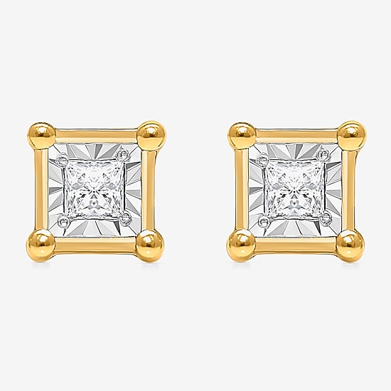 (I, Si2) 1/2 CT. T.W. Lab Grown White Diamond 10K Gold 4.7mm Stud Earrings