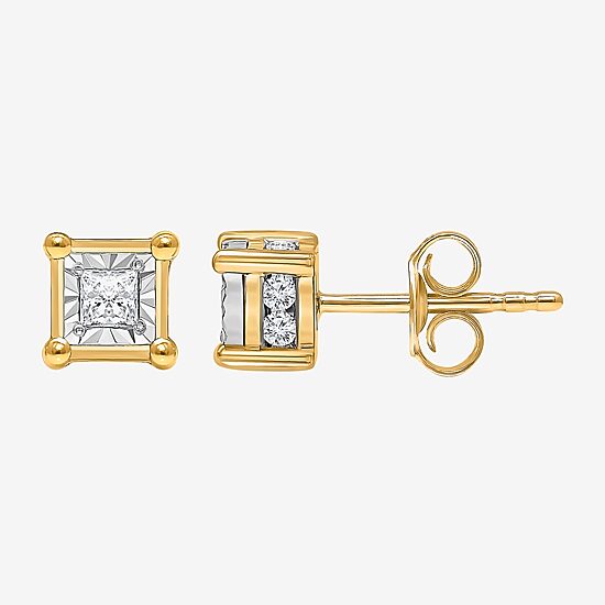 (I, Si2) 1/2 CT. T.W. Lab Grown White Diamond 10K Gold 4.7mm Stud Earrings