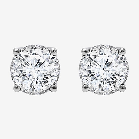 ( I/SI2 )1-1/2 CT. T.W. Lab-Grown Diamond Sterling Silver or 14K Gold over Silver Round Stud Earrings