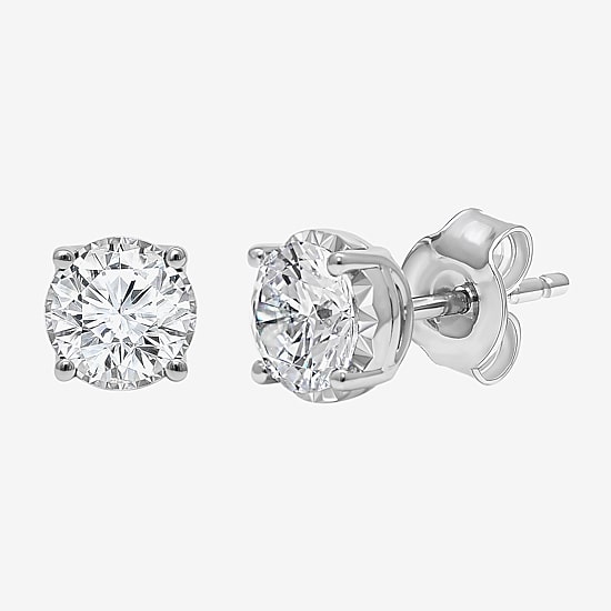 ( I/SI2 )1-1/2 CT. T.W. Lab-Grown Diamond Sterling Silver or 14K Gold over Silver Round Stud Earrings