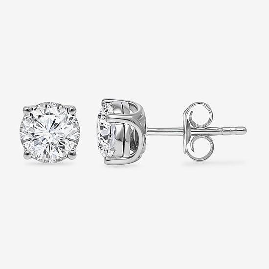 ( I/SI2 )1-1/2 CT. T.W. Lab-Grown Diamond Sterling Silver or 14K Gold over Silver Round Stud Earrings