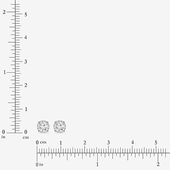 ( I/SI2 ) 1 CT. T.W. Lab-Grown Diamond Sterling Silver or 14K Gold over Silver Round Stud Earrings